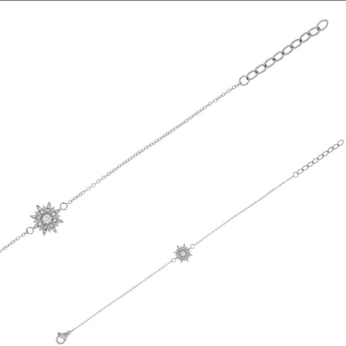 Bracelet étoile Alba en acier inoxydable orné d’oxydes de zirconium