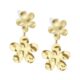 Boucles d’oreilles dorées en forme de fleurs, design statement en acier inoxydable
