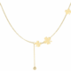 Collier doré Lucky avec trèfles délicats porté autour du cou