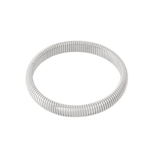 bracelet acier inoxydable, bracelet argenté, bracelet minimaliste, bijou femme, bracelet contemporain, bijou intemporel